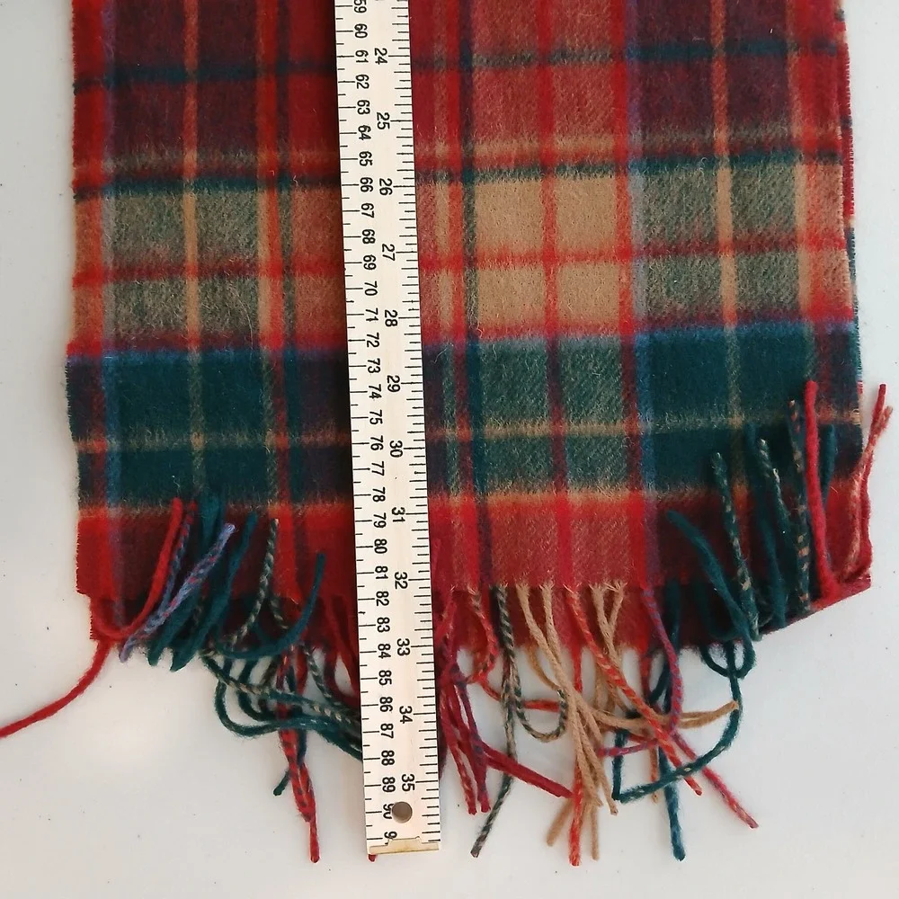 Heritage Traditions Scarf Men Red Green Plaid Wool Tartan Plaid Winter